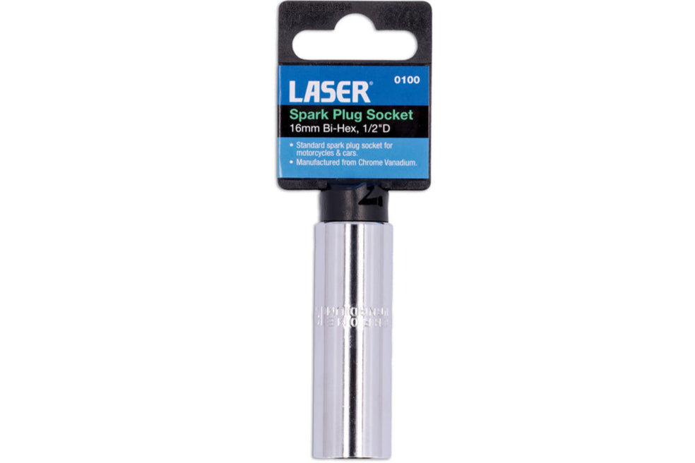 LASER SPARK PLUG SOCKET 1/2"D 16MM