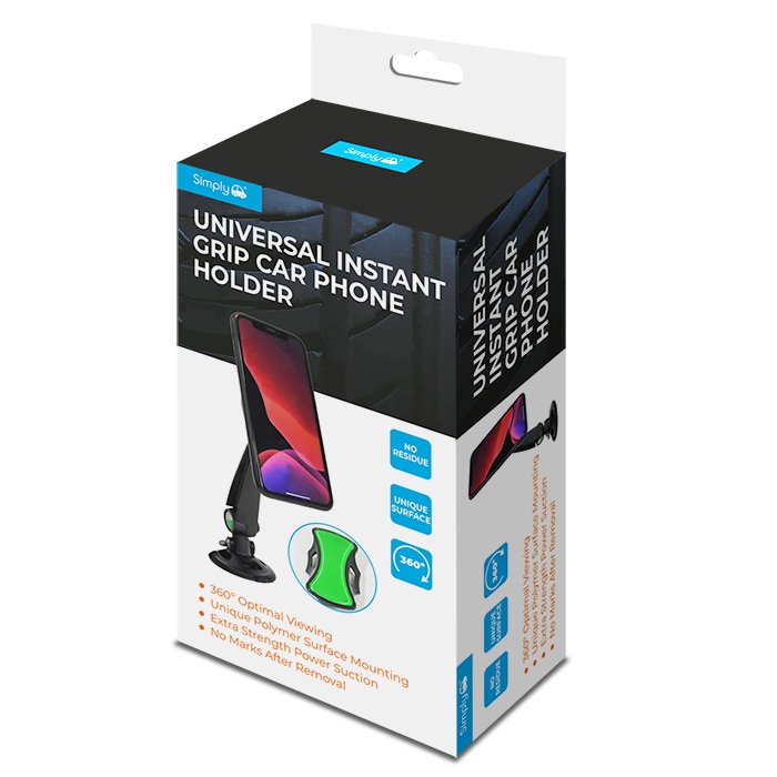 SIMPLY UNIVERSAL INSTANT GRIP CAR PHONE HOLDER