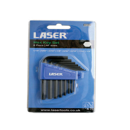 LASER (0267) IMPERIAL HEX KEY SET 8PC
