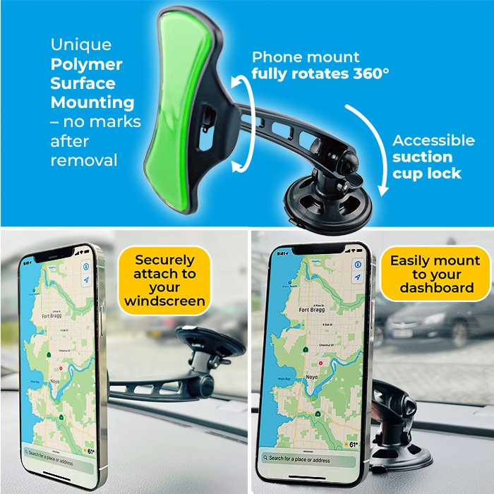 SIMPLY UNIVERSAL INSTANT GRIP CAR PHONE HOLDER
