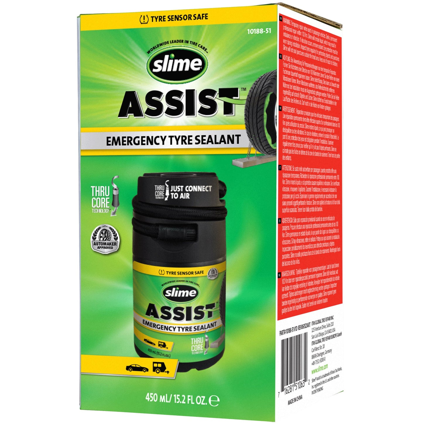 SLIME ASSIST EMERGENCY TYRE SEALANT 450ML