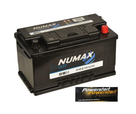 NUMAX POWERSTART 110 PREMIUM CAR BATTERY 12V 80AH (3 YEAR GUARANTEE)