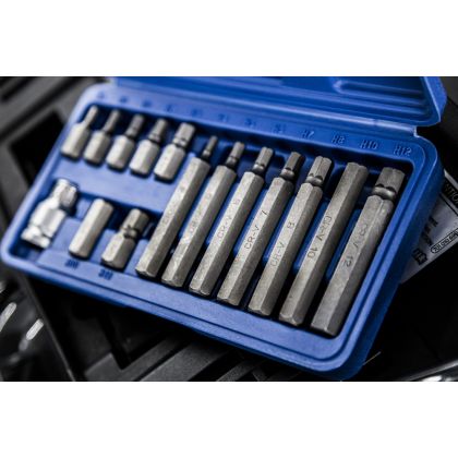 BLUE SPOT TOOLS 15 PCE 1/2" HEX BIT SET (H4-H12)