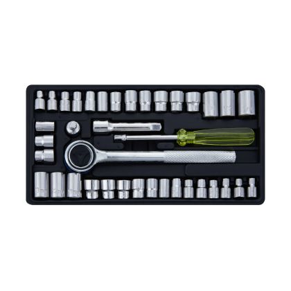 BLUE SPOT TOOLS 40 PCE 1/4" & 3/8" SOCKET SET (4-13MM) (5/32"-3/8")