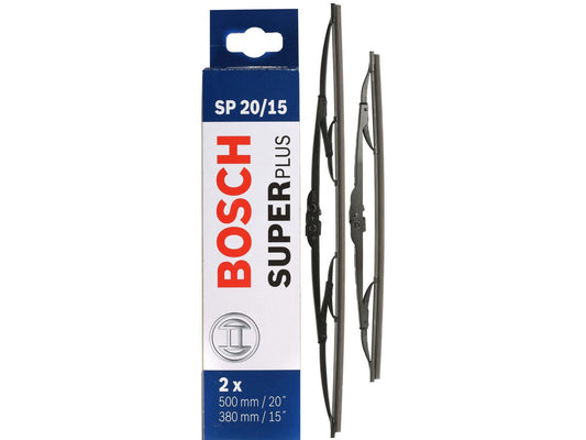 BOSCH WIPER - SUPERPLUS STD BLADE SET 500/380 for Honda Jazz iDSi - 1.3 - 02-08 etc