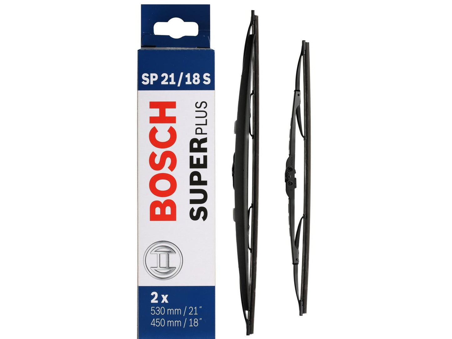 BOSCH WIPER - SUPERPLUS SPOILER BLADE SET 530/450 for Mazda, Kia, Toyota, Fiat, Volkswagen, Suzuki, Hyundai,Nissan, Subaru etc