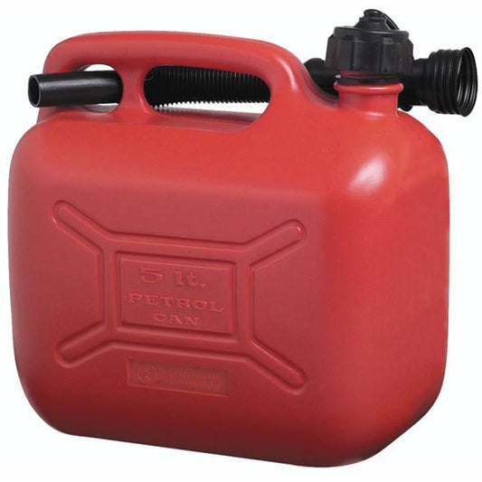 COSMOS 03106 5L RED PLASTIC FUEL CAN