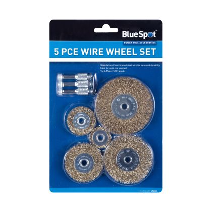 BLUE SPOT TOOLS 5 PCE WIRE WHEEL SET