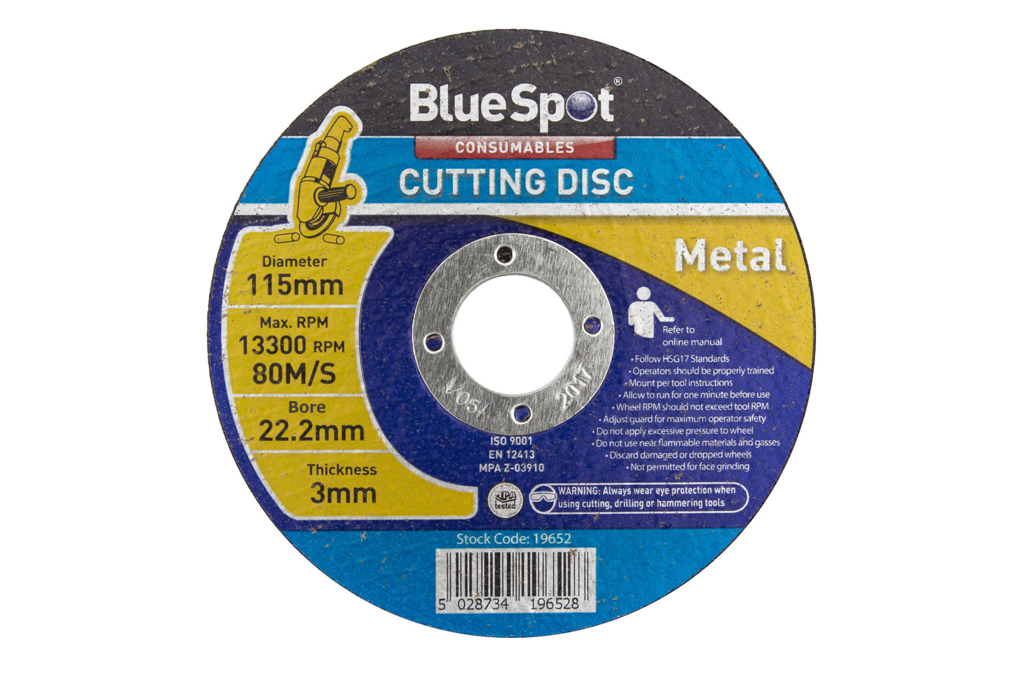 BLUESPOT 115MM (4.5') METAL GRINDING DISC