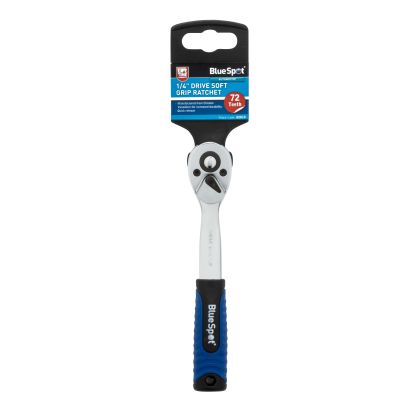 BLUE SPOT TOOLS 1/4" SOFT GRIP RATCHET (72 TEETH)