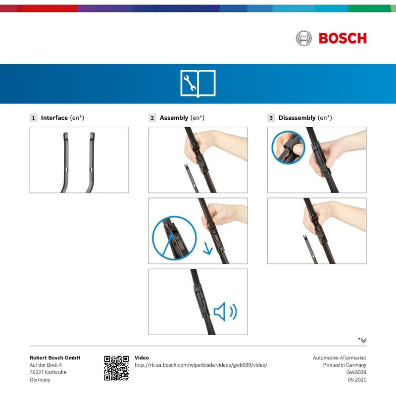 BOSCH WIPER - AEROTWIN FLAT BLADE SET 600/400 for Renault Clio - 1.2 - 05-14 etc