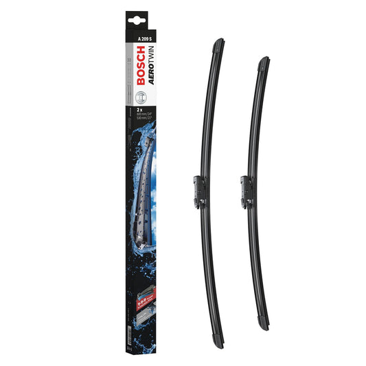 BOSCH WIPER - AEROTWIN FLAT BLADE SET 600/530 for Land Rover Evoque Range Rover  SD4 - 2.2 - 11-19 etc