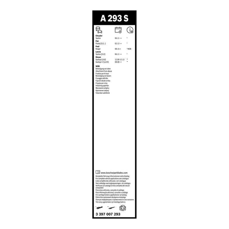 BOSCH WIPER - AEROTWIN FLAT BLADE SET 600/380 for Ford Usa Ranger TDCi - 3.2 - 11- etc