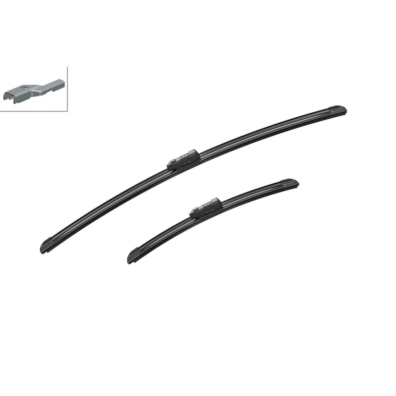 BOSCH WIPER - AEROTWIN FLAT BLADE SET 600/340 for Fiat 500 - 1.2 - 07- etc