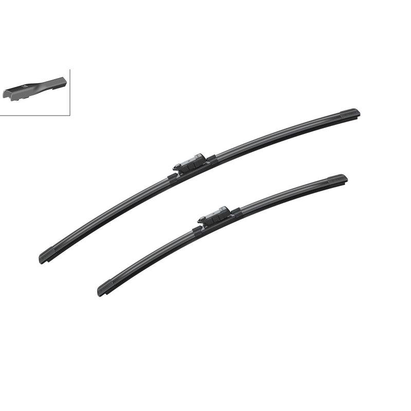 BOSCH WIPER - AEROTWIN FLAT BLADE SET 600/475 for Audi Q2 35 TFSi - 1.5 - 18- etc