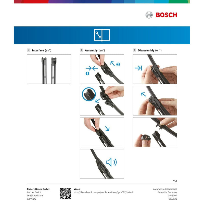 BOSCH WIPER - AEROTWIN FLAT BLADE SET 550/550 for Mercedes-Benz C C180 Kompressor - 1.8 - 02-07 etc
