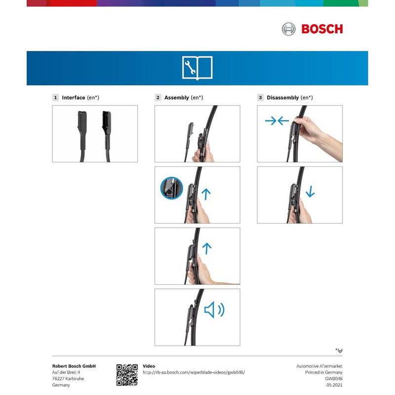 BOSCH WIPER - AEROTWIN FLAT BLADE SET 575/530 for Mini Countryman Cooper - 1.5 - 16- etc