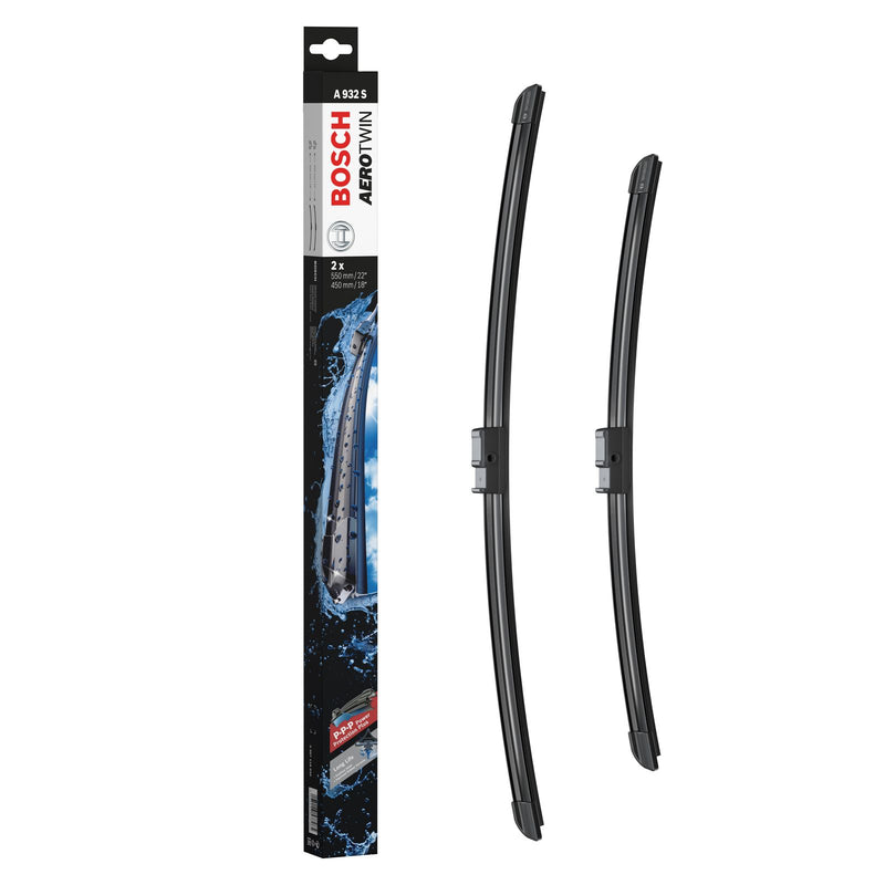 BOSCH WIPER - AEROTWIN FLAT BLADE SET 550/450 for Vauxhall Astra VVT ECOTEC - 1.6 - 06-11 etc