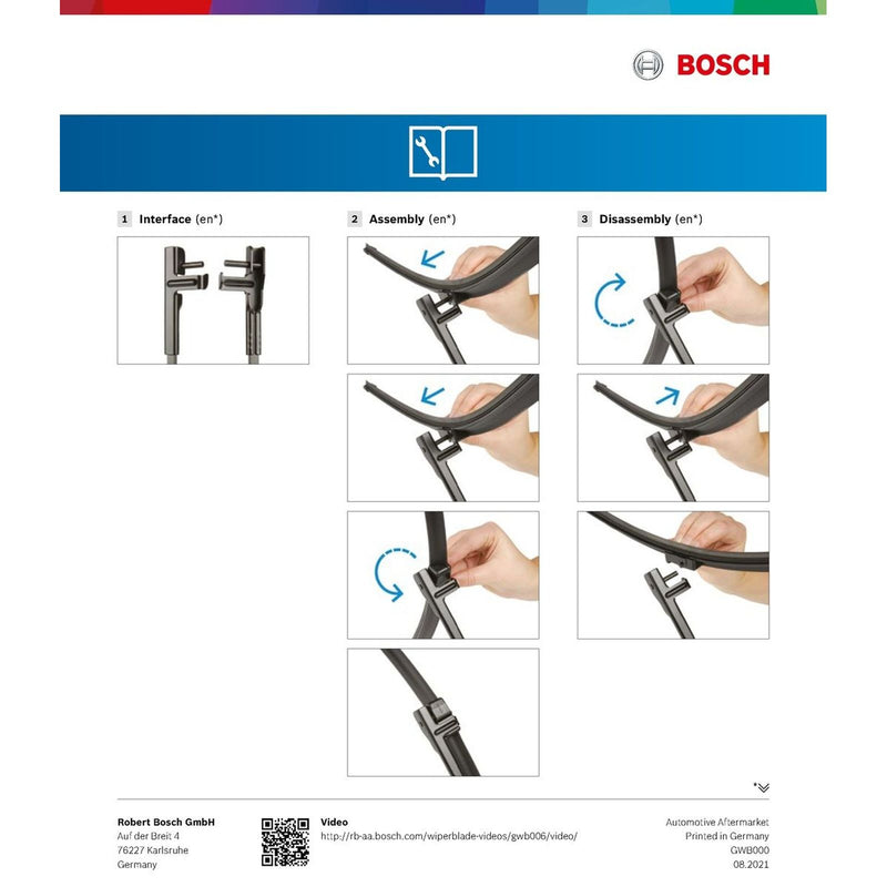 BOSCH WIPER - AEROTWIN FLAT BLADE SET 650/425 for Ford Focus - 1.6 - 04-12 etc