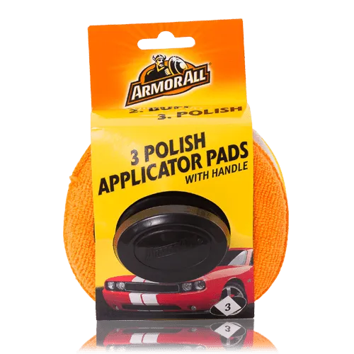 ARMORALL 3 POLISH APPLICATOR PADS WITH HANDLE