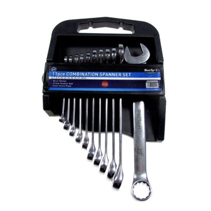 BLUE SPOT TOOLS 11 PCE METRIC COMBINATION SPANNER SET (6-19MM)