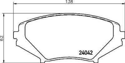BREMBO BRAKE PAD FOR MAZDA, FRONT
