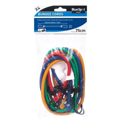 BLUESPOT TOOLS 4 PCE 75CM BUNGEE CORDS