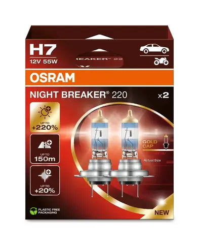 OSRAM PEFORMANCE NIGHT BREAKER H7 +220%