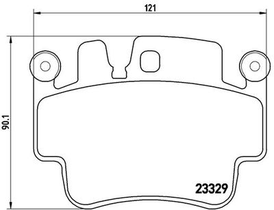 BREMBO BRAKE PAD FOR PORSCHE, FRONT/REAR P65009