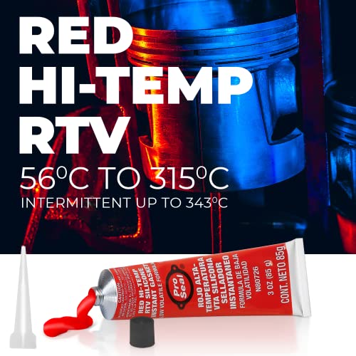 PRO SEAL RED HI-TEMP RTV SILICONE SEALANT 85G