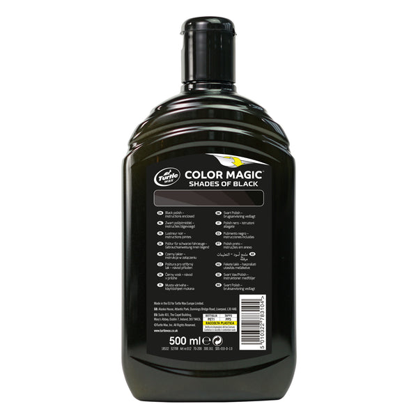 TURTLE WAX COLOR MAGIC BLACK CAR POLISH 500ML