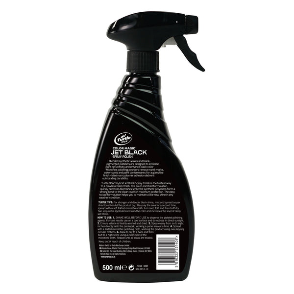 TURTLE WAX JET BLACK SPRAY POLISH BLACK 500ML