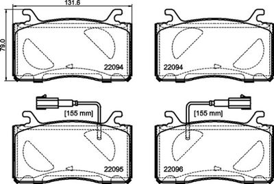 BREMBO BRAKE PAD FOR ALFA ROMEO, FRONT P23187