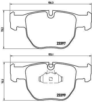 BREMBO BRAKE PAD FOR LAND ROVER, FRONT P44012