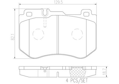 BREMBO BRAKE PAD FOR MERCEDES-BENZ/MERCEDES-BENZ (BBDC), FRONT P50123