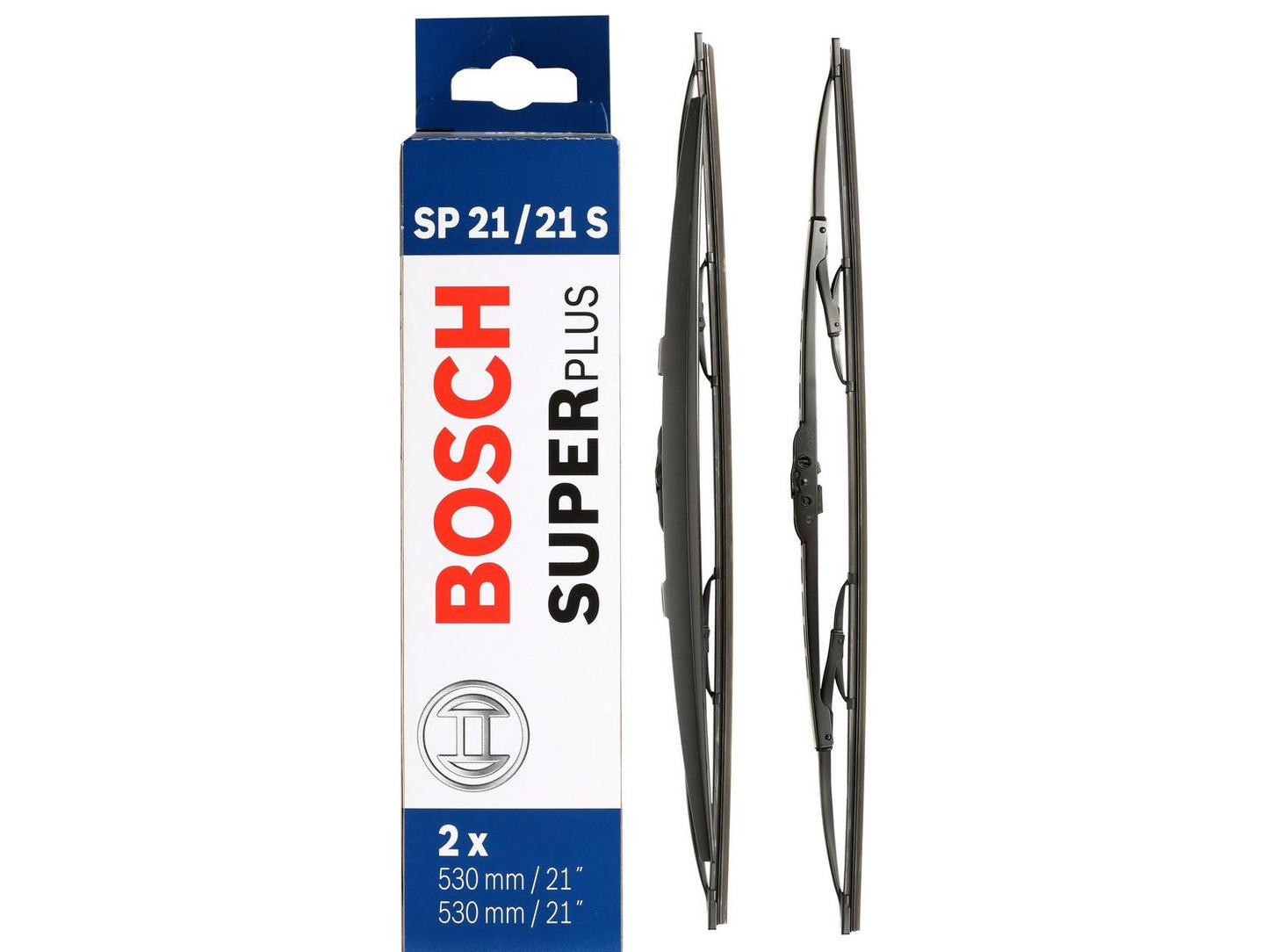 BOSCH WIPER - SUPERPLUS SPOILER BLADE SET 530/530 for Renault Clio, Chevrolet, Cadillac, Volvo, Land Rover, Volkswagen etc