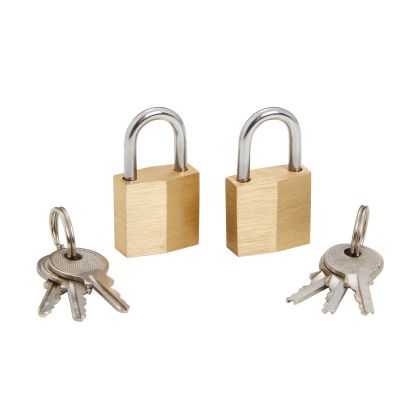 BLUE SPOT TOOLS 2 PCE 20MM BRASS KEYED ALIKE PADLOCKS
