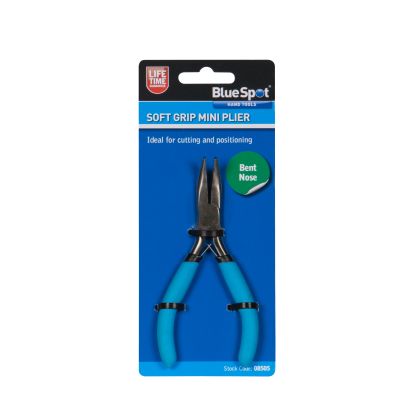 BLUE SPOT TOOLS SOFT GRIP MINI BENT NOSE PLIER - 08505