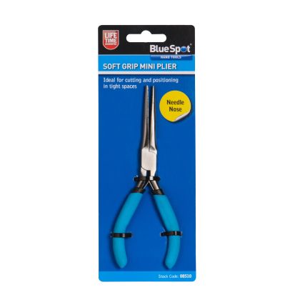 BLUE SPOT TOOLS SOFT GRIP MINI NEEDLE NOSE PLIER - 08510
