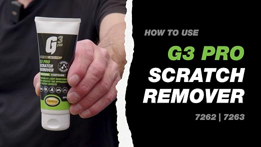G3 PRO SCRATCH REMOVER KIT – PERMANENT CAR SCRATCH AND SCUFF REMOVAL | EASY APPLICATION, HIGH GLOSS FINISH | INCLUDES APPLICATOR PAD & MICROFIBRE CLOTH | SILICONE-FREE, VOC-FREE (7262)