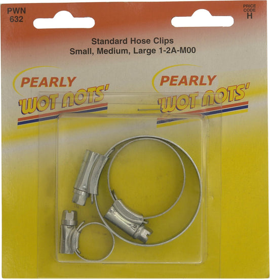 WOTNOTS STANDARD HOSE CLIPS- SMALL, MEDIUM, LARGE SET