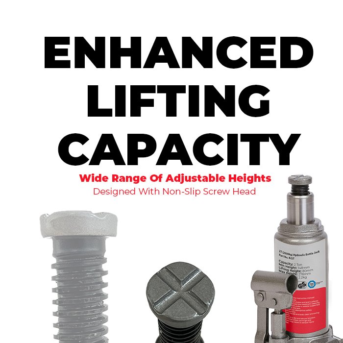 SIMPLY 2T (2000KG) HYDRAULIC BOTTLE JACK