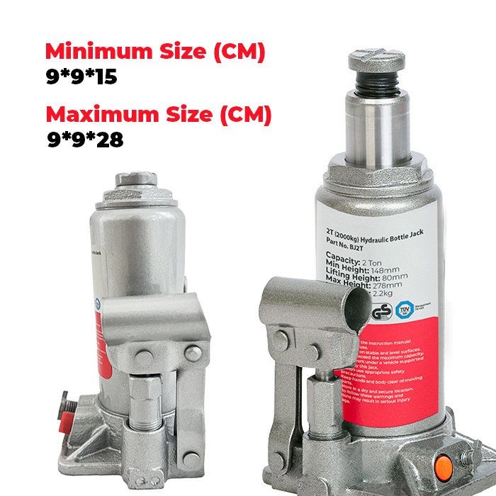 SIMPLY 2T (2000KG) HYDRAULIC BOTTLE JACK