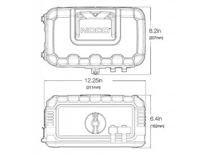 NOCO GB500 6250A 12/24V BOOST MAX ULTRASAFE JUMP STARTER for 45L PETROL & DIESEL