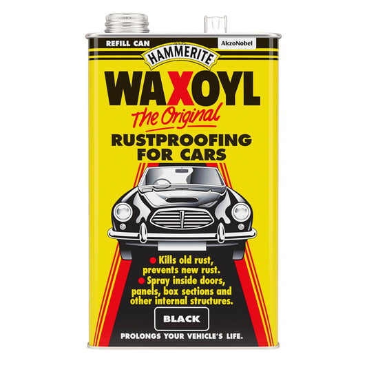 HAMMERITE WAXOYL RUSTPROOFING BLACK 5L- TIN