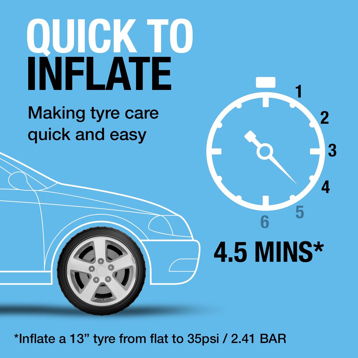 RING ANALOGUE TYRE INFLATOR INCLUDES ADAPTOR KIT