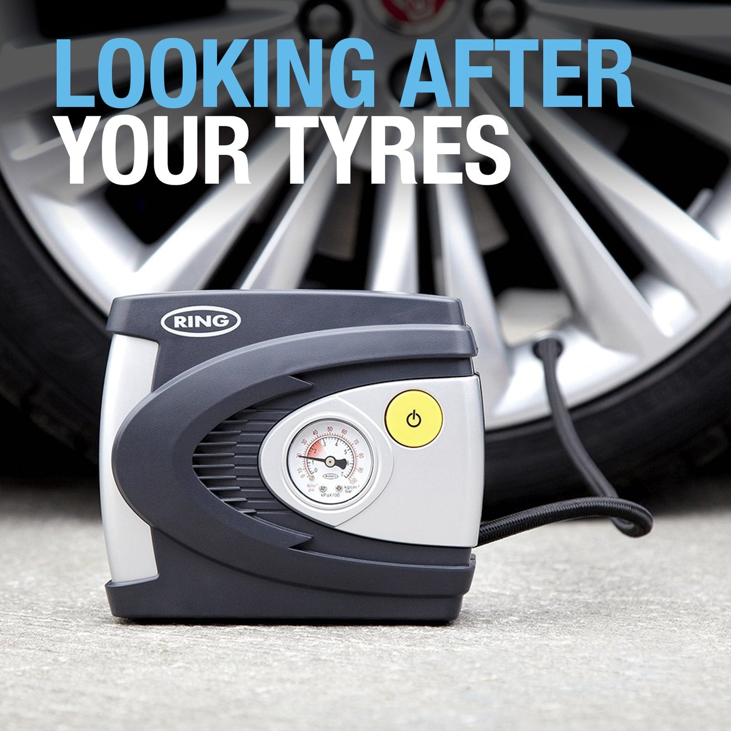 RING ANALOGUE TYRE INFLATOR INCLUDES ADAPTOR KIT
