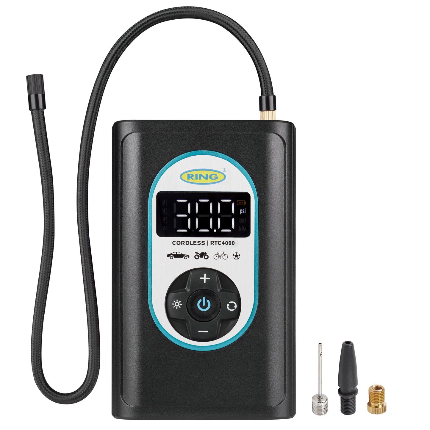 RING CORDLESS DIGITAL TYRE INFLATOR RECHARGEABLE AND POWERFUL