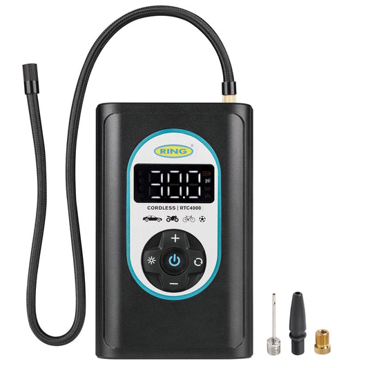 RING CORDLESS DIGITAL TYRE INFLATOR RECHARGEABLE AND POWERFUL