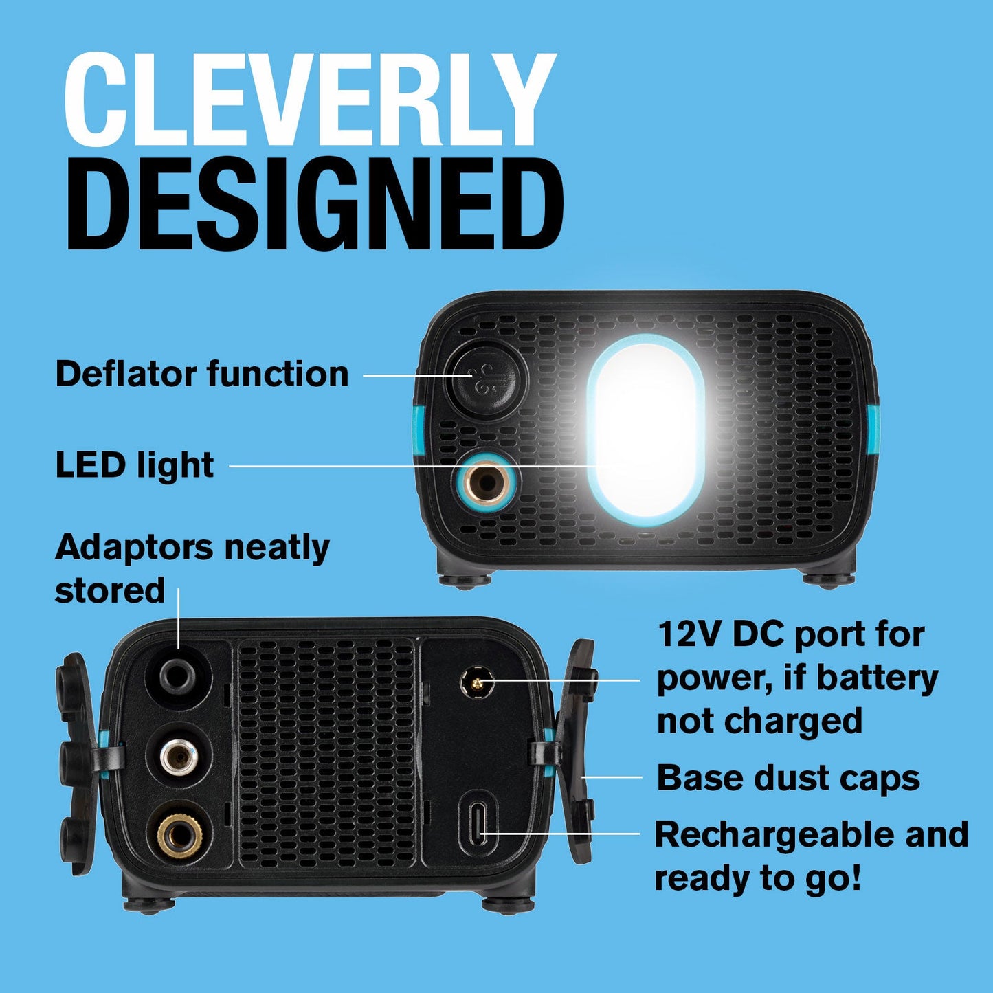 RING CORDLESS DIGITAL TYRE INFLATOR RECHARGEABLE AND POWERFUL